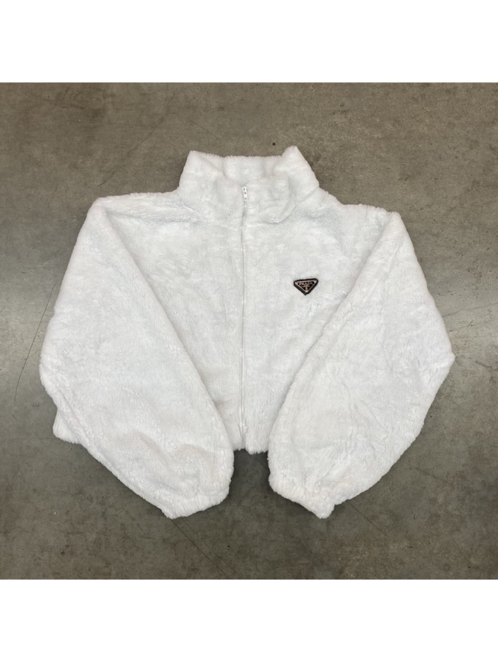Prada White faux fur jacket